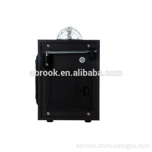 Disco light mini portable wooden speaker box
